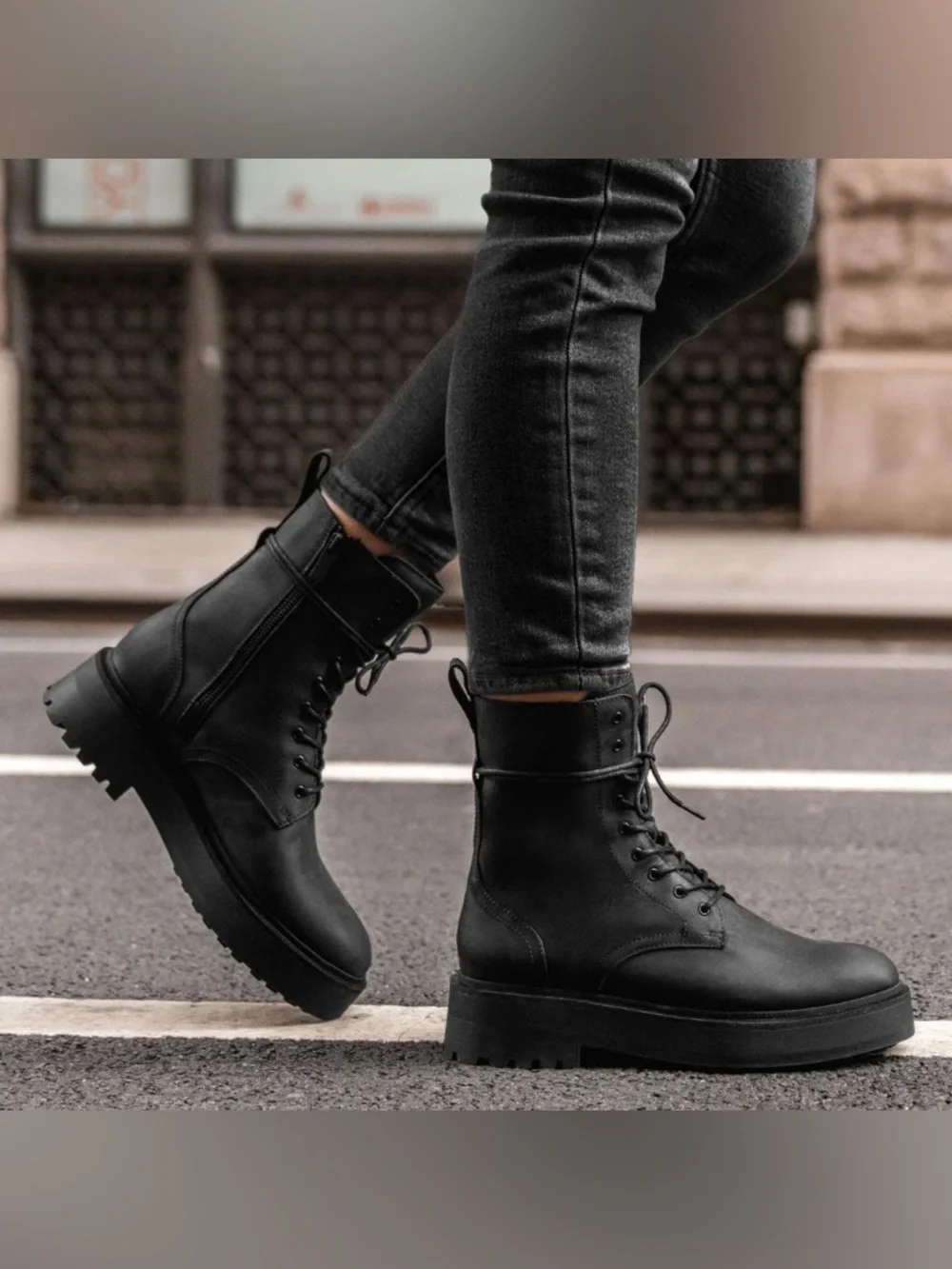 Thursday Quest Black Combat Moto Boots 6 (+) - Picture 1 of 16